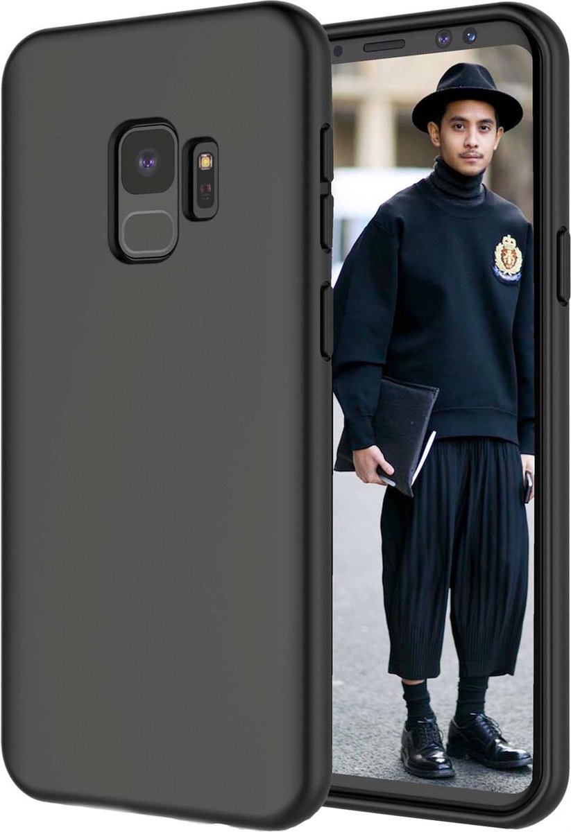 Samsung S9 Plus Hoesje Zwart Siliconen Hoes Case Cover - Samsung Galaxy S9 Plus Hoesje