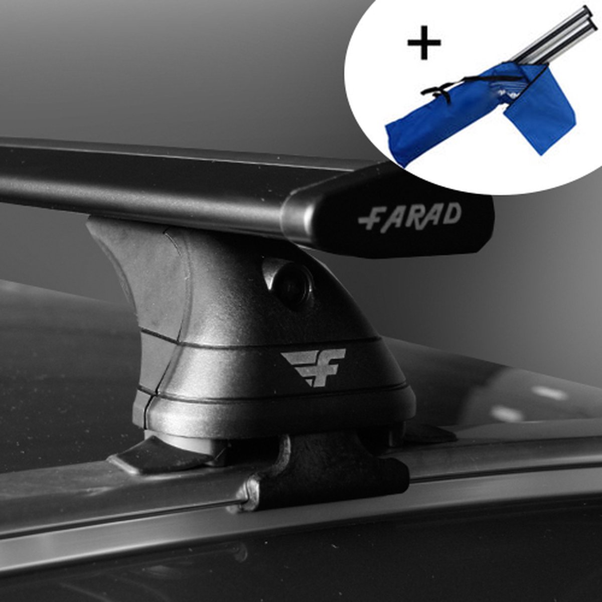 Dakdragers geschikt voor Mini Cooper 5 deurs hatchback vanaf 2014 - Wingbar zwart - inclusief dakdrager opbergtas