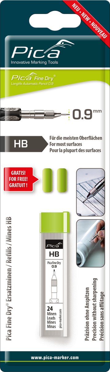Pica Fine Dry 7030 Navulling HB Blister