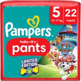 Pampers Bébé Pants Bébé Dry Taille 5 Junior (12-17 kg) Édition Limited Paw Patrol, 22 culottes à langer