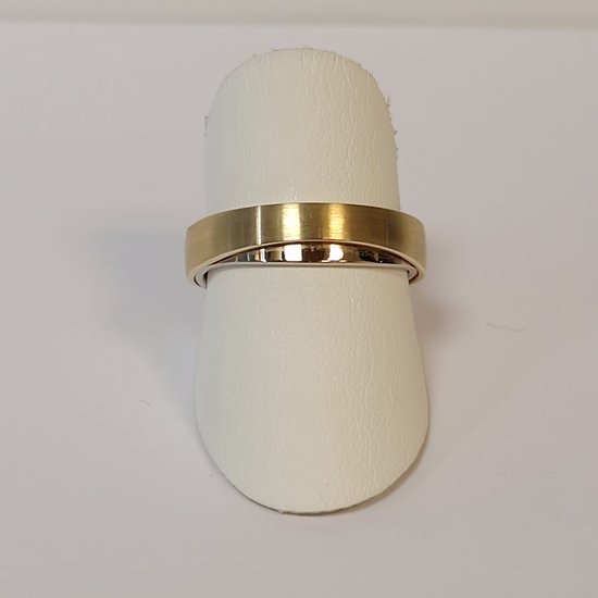 trouwring - heren - Aller Spanninga - 405 - geel/witgoud – 14 karaat - sale Juwelier Verlinden St. Hubert – van €1499,= voor €975,=