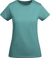 Blauw / Groen 2 pack dames t-shirts BIO katoen Model Breda merk Roly maat S