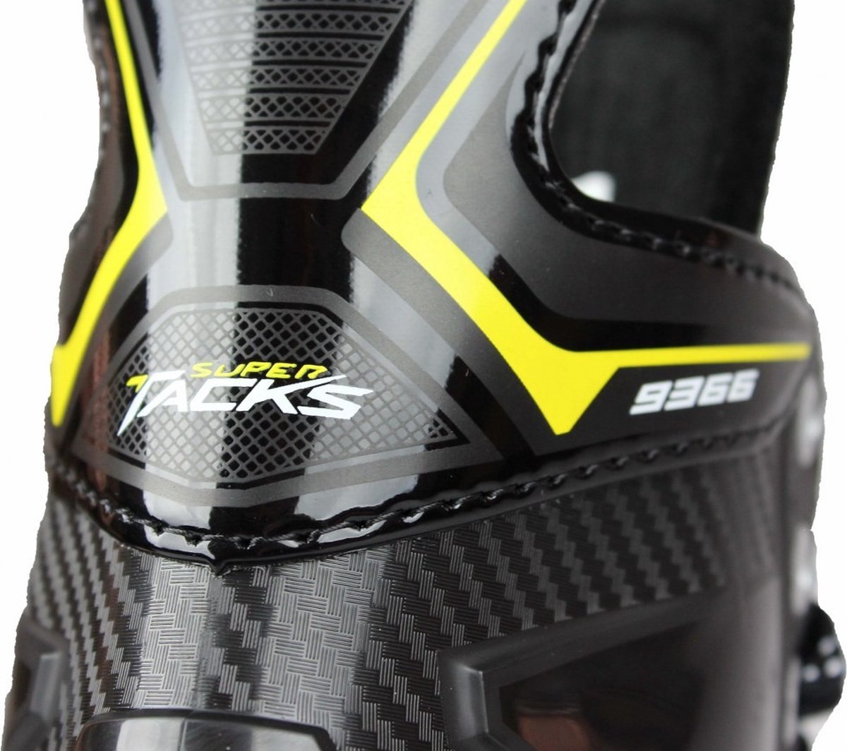 CCM – Supertacks 9366 – IJshockeyschaatsen – Schaatsen Heren – Volwassenen – Zwart – Verstevigde Support & RVS Speedblade – Regular Fit – Maat EU 44.5