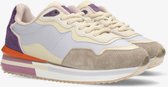 Shabbies Amsterdam Sneaker Jenna Sand/Paars/Offwhite - Maat 39