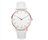 Kleijn Karoo - Ultralicht Wit horloge met wit & rosé goud wijserplaat leder band maat ⌀ 23 cm