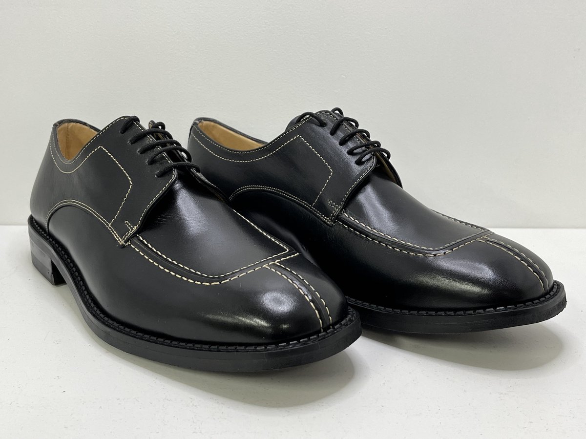 Ambiorix - Montreal Black - zwart leren - Maat 44 - heren schoenen - classy - kwaliteitsschoenen - veterschoenen