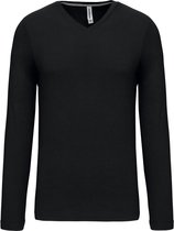 T-shirt Zwart manches longues et col V marque Kariban taille 3XL