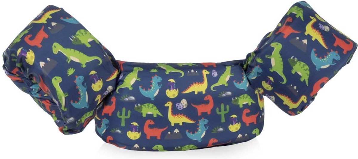HappySwimmer - Puddle Jumper zwembandjes/zwemvest voor peuters en kleuters met dinosaurus print