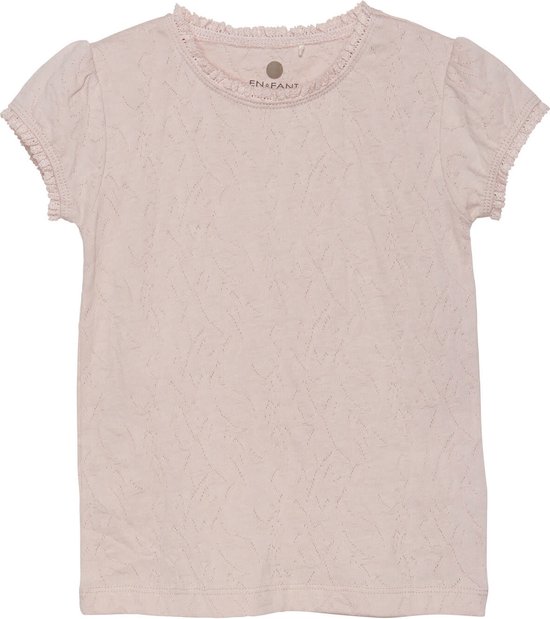 En Fant Meisjes Shortsleeve Tshirt Jacquard Cameo Rose