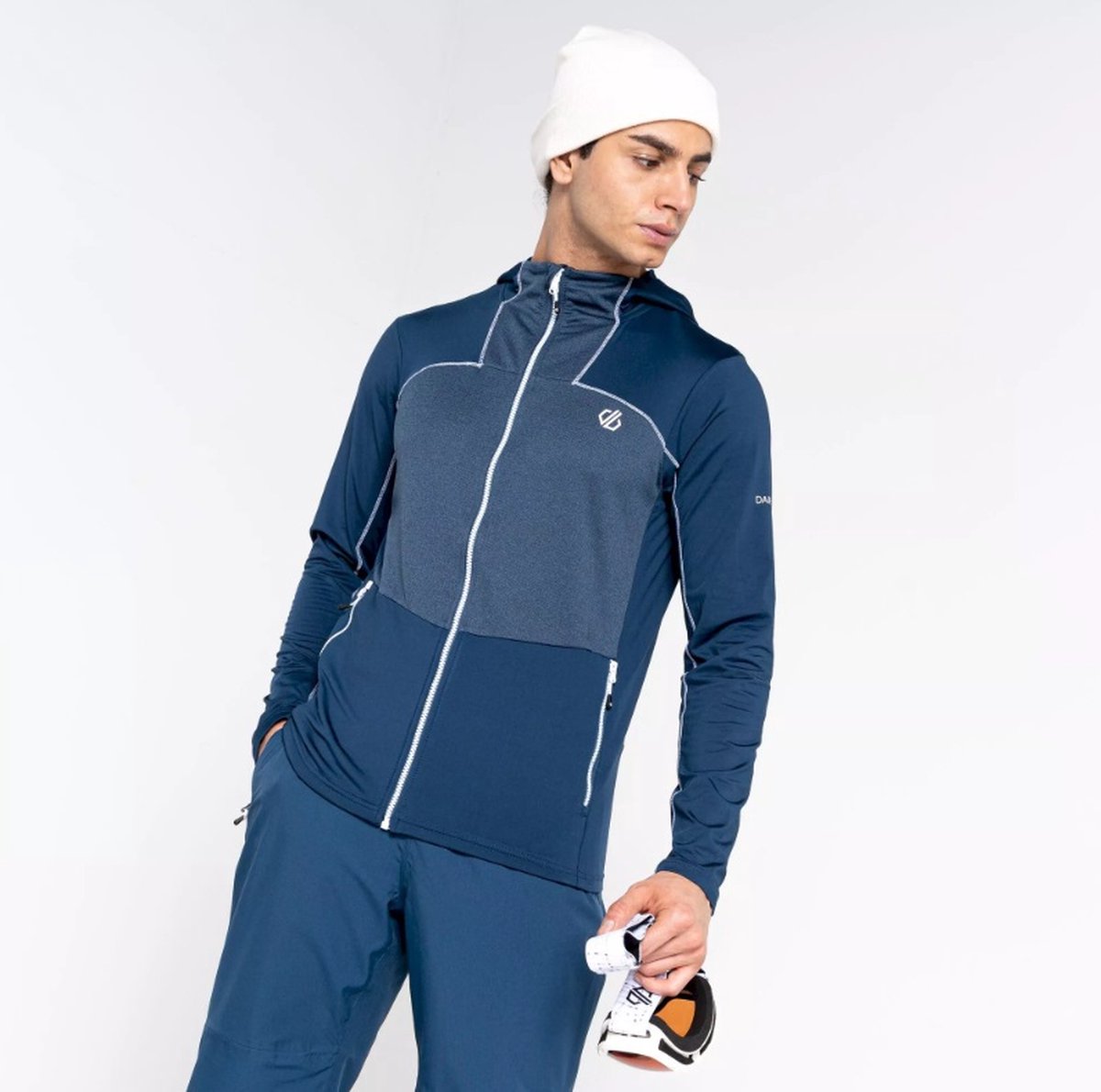 Dare2B Heren Revive II Core Stretch Hoodie MoonLt Blauw