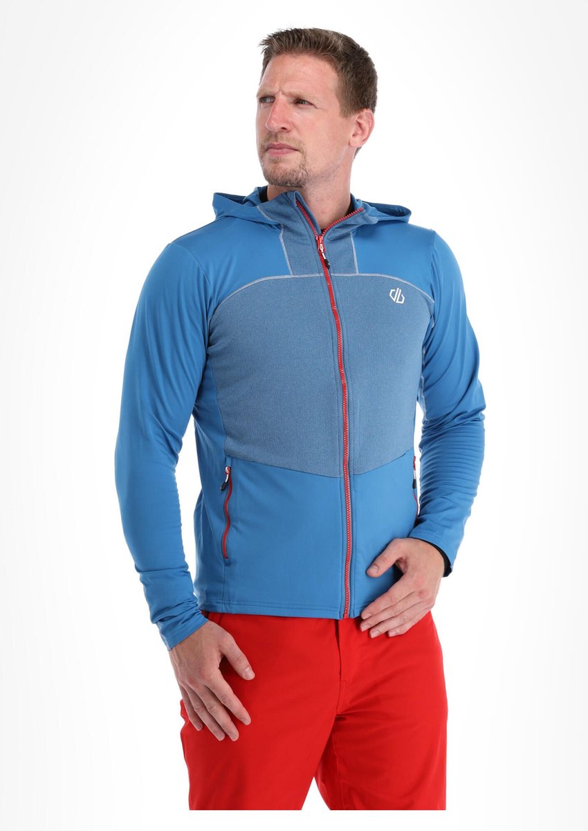 Dare2B Heren Revive II Core Stretch Hoodie Vallarta Blauw