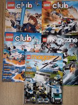 5 x Lego Club Magazine , 2008 Editie 1,2,3,4,5 , Geniet , Een Leuk Pakket met Veel Lego Informatie
