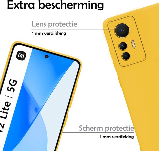 Coque arrière en Siliconen pour Xiaomi 12 Lite - Coque Xiaomi 12 Lite - Jaune