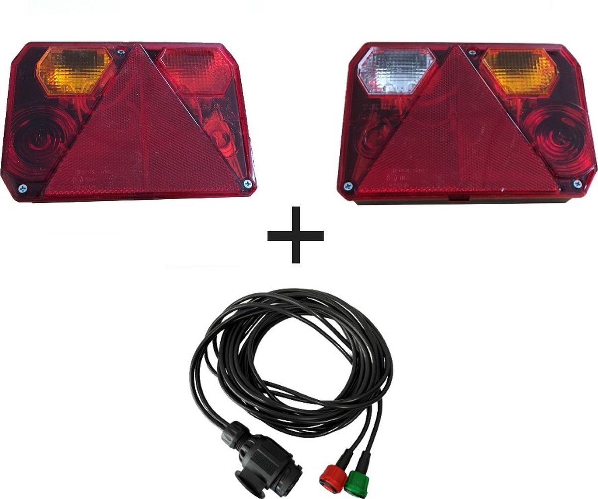 BTP - Achterlichtset 6400 - Radex - 5 meter - 13 polig