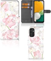 GSM Hoesje Geschikt voor Samsung Galaxy A14 5G Wallet Book Case Cadeau voor Mama Lovely Flowers