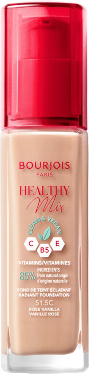 Bourjois - Paris Healthy Mix Clean Foundation 51.5 Rose Vanilla - 3 x 30 ml - Voordeelverpakking