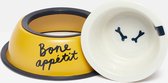 Joules Bone Appetit Dog Bowl - Eet- en Drinkbak Hond - Geel - 370ml