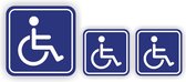 Sticker rolstoel toegankelijk set van 3 stuks