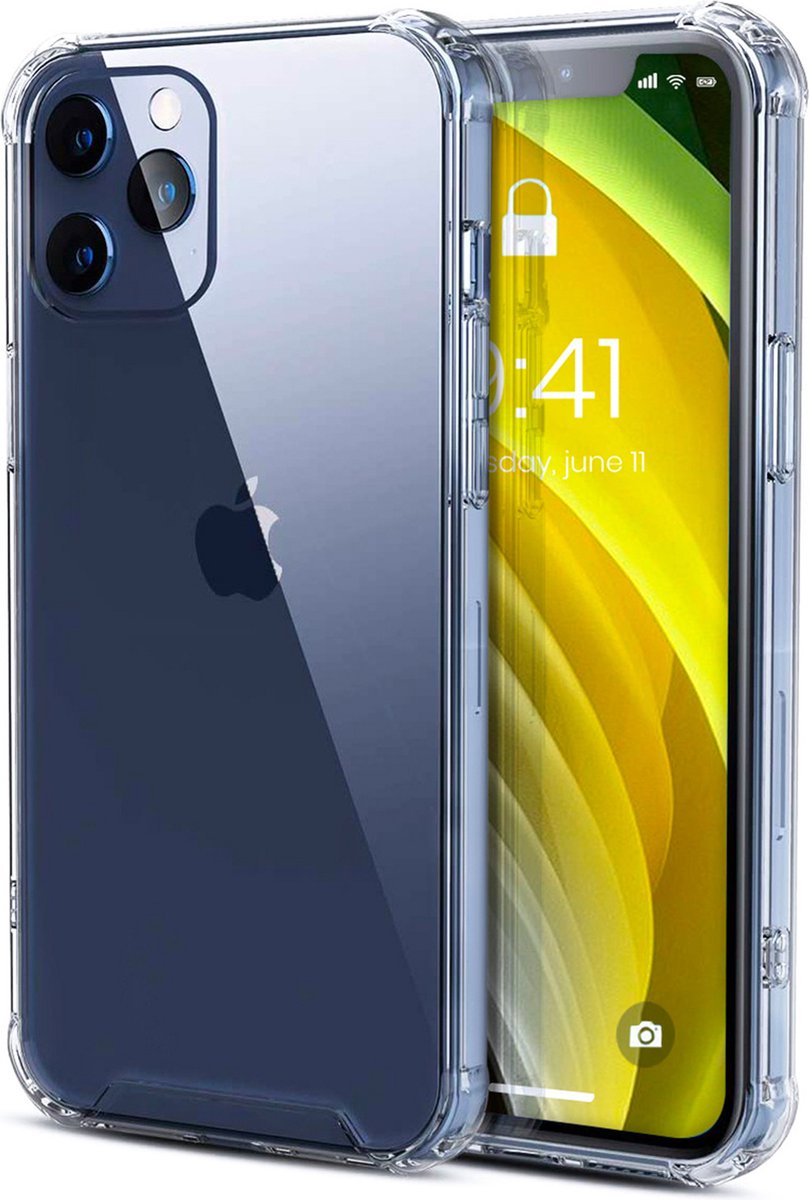 iPhone 14 Pro hoesje shock proof case transparant apple hoesjes back cover hoes