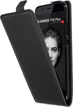 Cadorabo Hoesje geschikt voor Huawei P10 PLUS in ZWARTE OXIDE - Beschermhoes in flip-design Case Cover van getextureerd imitatieleer