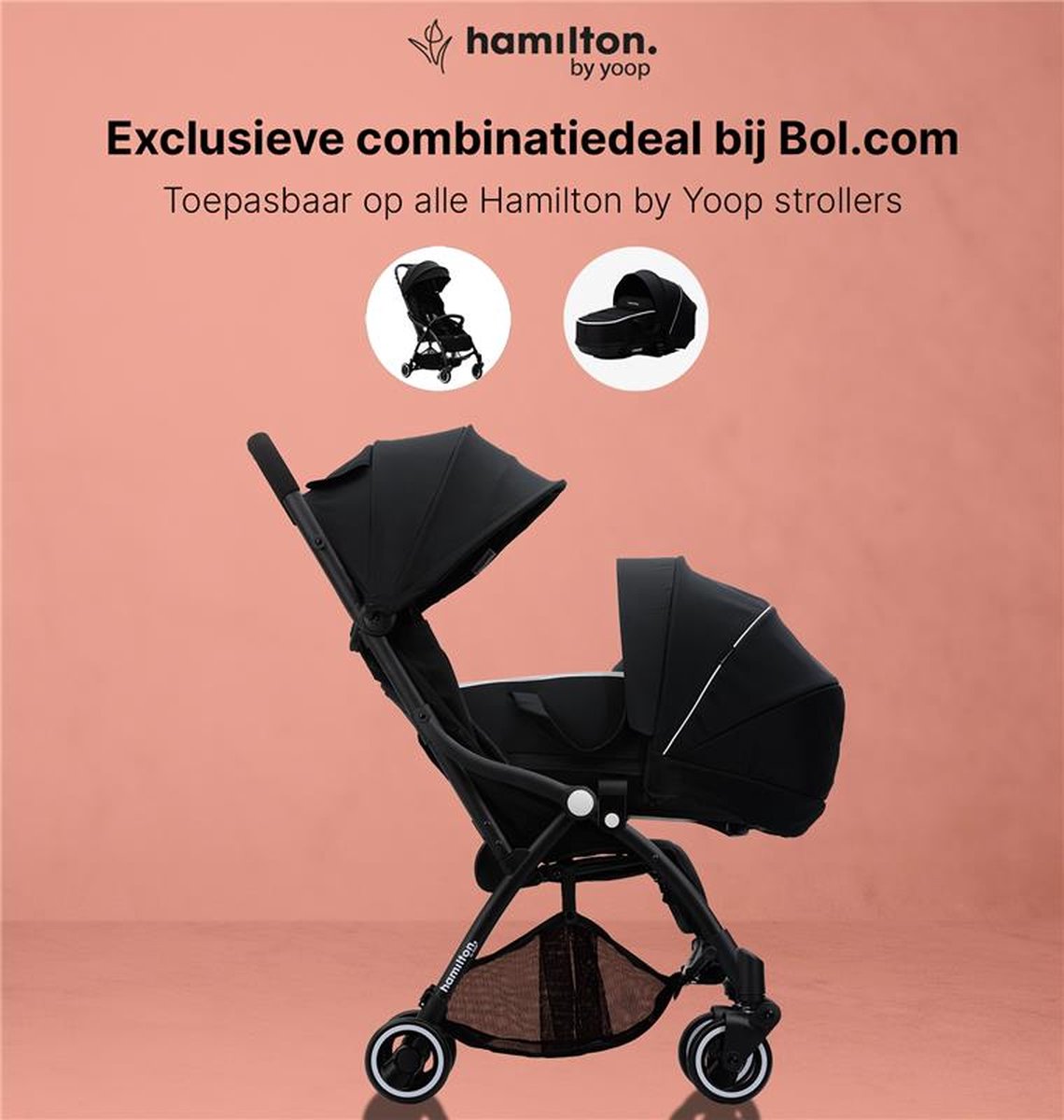 Hamilton by Yoop S1 Plus Buggy met monteerbare Premium Wieg Nieuwer