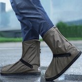 Regen overschoenen - schoencover - Type: 2 - Bruin - Maat 40/41