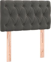 vidaXL Tête de lit Velours Gris foncé 80x7x78/88 cm
