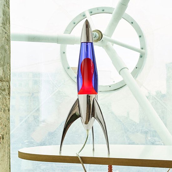 Raket Lavalamp - Violet met Rood - Retro Stijl & Betoverend Design van Mathmos — afbeelding 2