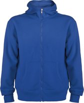 Kobalt Blauw sweatshirt met rits en capuchon model Montblanc merk Roly maat L