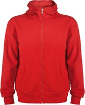 Rood sweatshirt met rits en capuchon model Montblanc merk Roly maat L