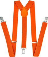 Fako Fashion® - Heren Bretels - Dames Bretels - Effen - 100cm - Oranje