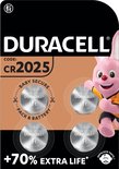 Duracell Lithium CR2025 knoopcelbatterij - 4 stuks