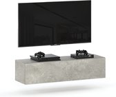 AZ Home Tv Meubel Young 150 cm Grijs Betonlook Tv kast Zwevend kast Wandkast Woonkamer