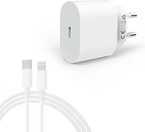 vraag naar uitvinden overeenkomst 2 Meter iPhone oplader met kabel + 20W iPhone Sneloplader kabel - iPhone  Oplaadkabel... | bol.com
