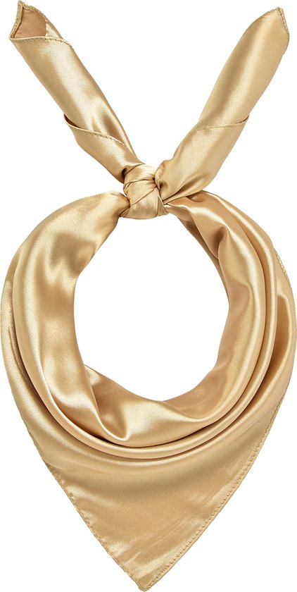 Emilie Scarves - sjaal - satijn - goud - vierkant 60*60 cm