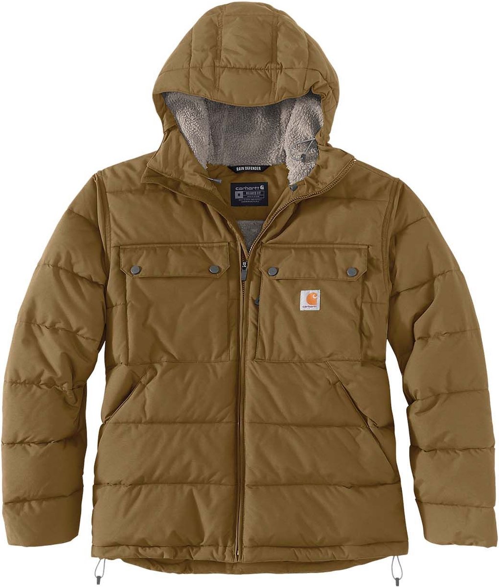 Carhartt Rain Defender Montana Insulated Bruin Winterjas Heren Maat S (valt als M)