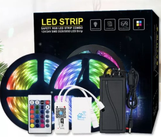 I Wannahave Smart led strip met Afstandbediening 20M 360led WIFI Control- Music Sync Control-IR Remote 40Keys（10M*2roll）360led chips Amazon Alexa, Google assistant and ifttt compatible