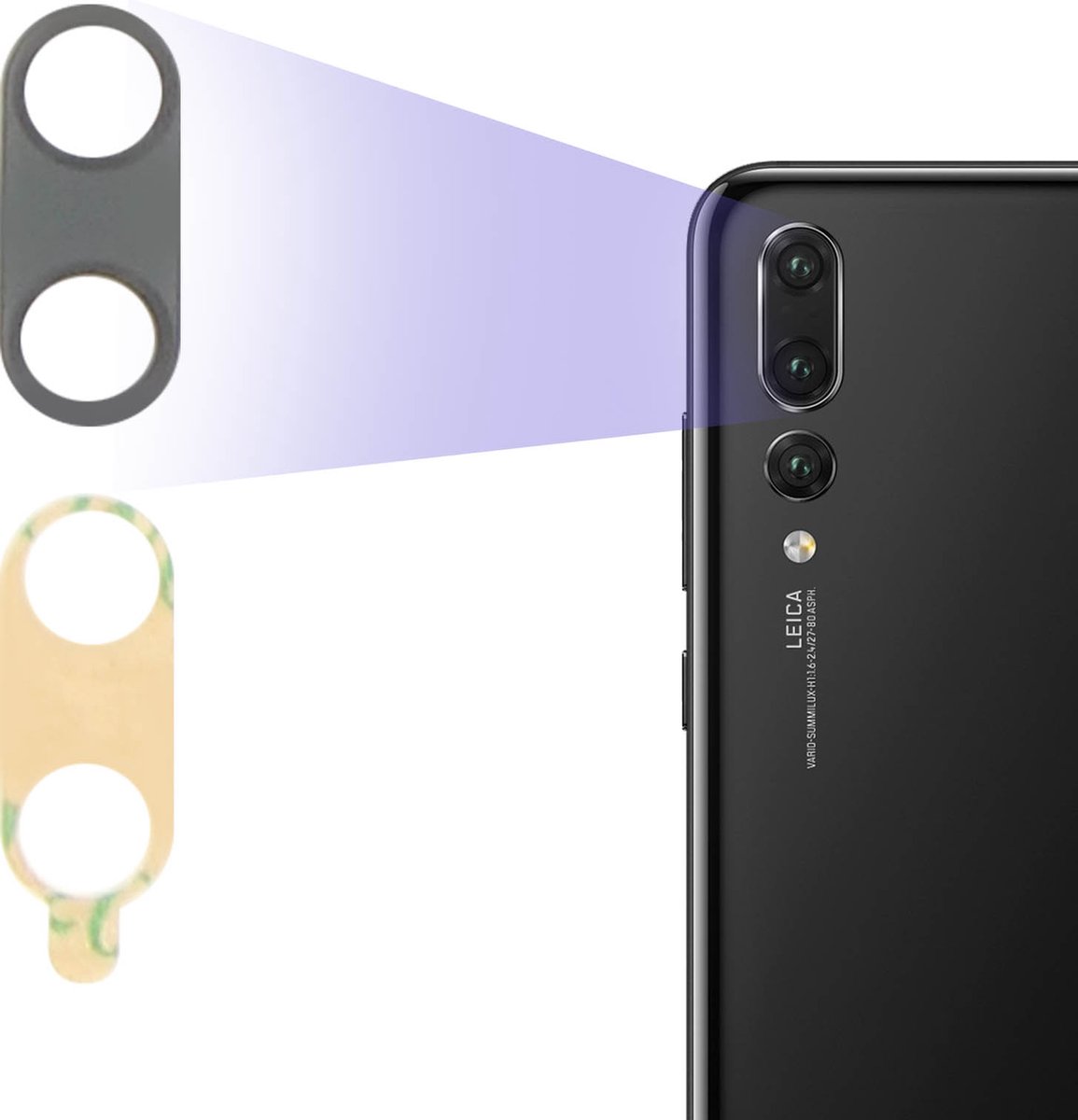 Avizar Camera Lens Geschikt voor Huawei P20 Pro Vervanging en compatibiliteit, Zwart