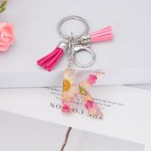 Sleutelhangers of voor je tas van A tot Z - met een pompon of kwastje - met letter - mooi design - handgemaakt - sleutelhangers - design - mode - goud - zwart - blauw - roze- rood