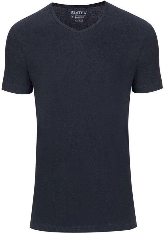 Donkerblauw Slater V-hals T-shirt.