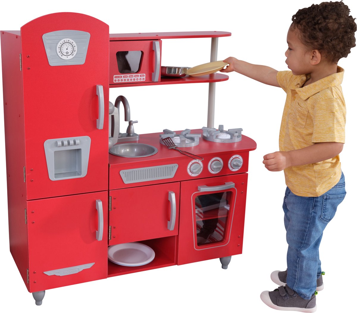 KidKraft Vintage Houten Keukentje Rood - Speelkeuken — afbeelding 11