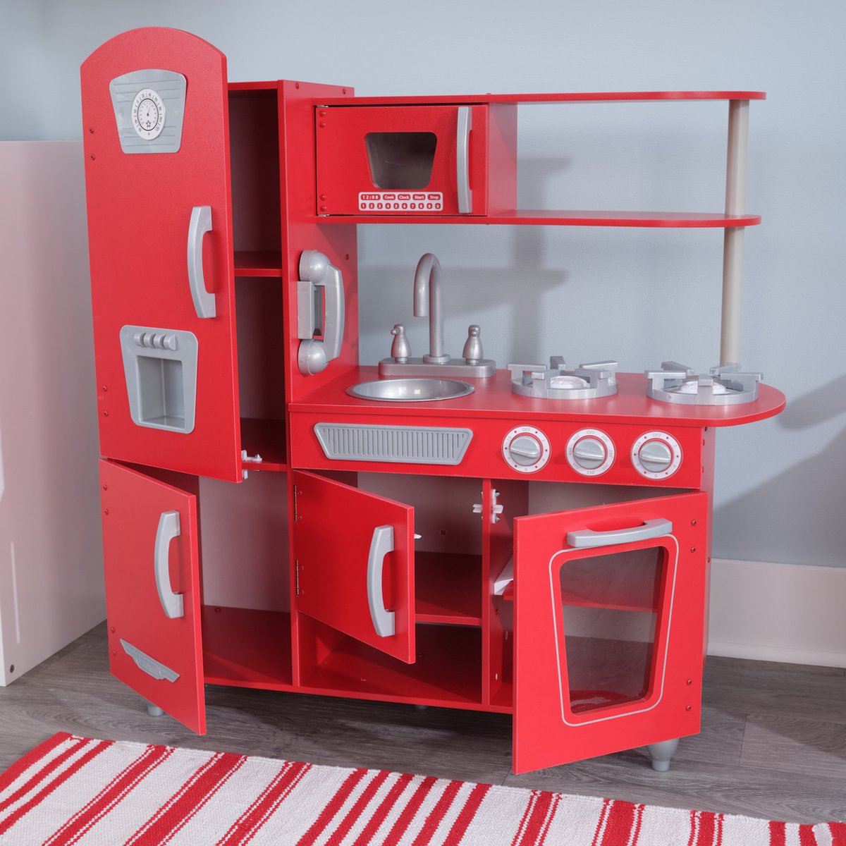 KidKraft Vintage Houten Keukentje Rood - Speelkeuken — afbeelding 6