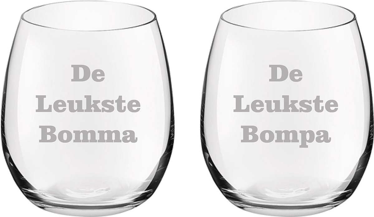 Drinkglas gegraveerd - 39cl - De Leukste Bomma-De Leukste Bompa