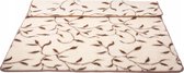 Lamswollen Baby Deken Plaid 100x70cm - 100% Australische Merino Lams Scheerwol 450 g/m² Woolmark-certificaat – Bladmotief – ZACHT en WARM – Wasbaar en Antiallergisch