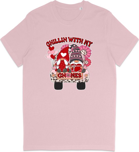 T Shirt Dames - Gnoom Liefde Hartjes - Roze - XL