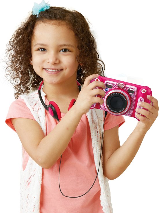 VTech KidiZoom Duo DX Kindercamera - 10-in-1 Interactieve Speelgoed Camera - Cadeau - Kinderspeelgoed 4 Jaar tot 10 Jaar - Roze - VTech