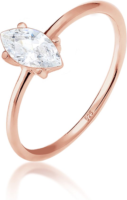 Elli Dames Ring Elli Ringen Marquise zirconia minimalistisch 925 zilver