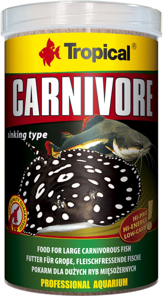 Tropical Carnivore - 1 Liter - Voer voor roofvissen - Visvoer