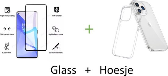Gsm Hoesje Transparant + Bescherming Glass Voor Iphone 12 2in 1