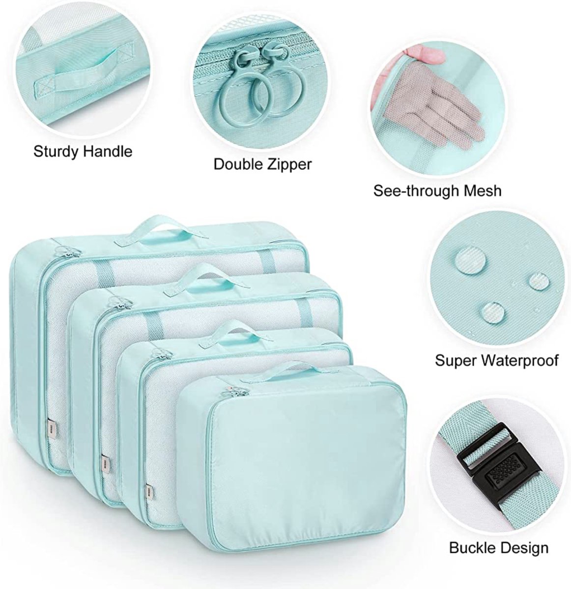 BOTC Packing Cubes Set 9Delig Kleding organizer voor koffers, tassen
